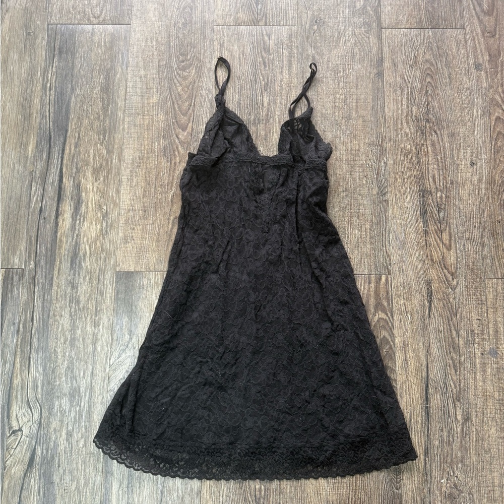 Victoria's Secret Black Lace Chemise